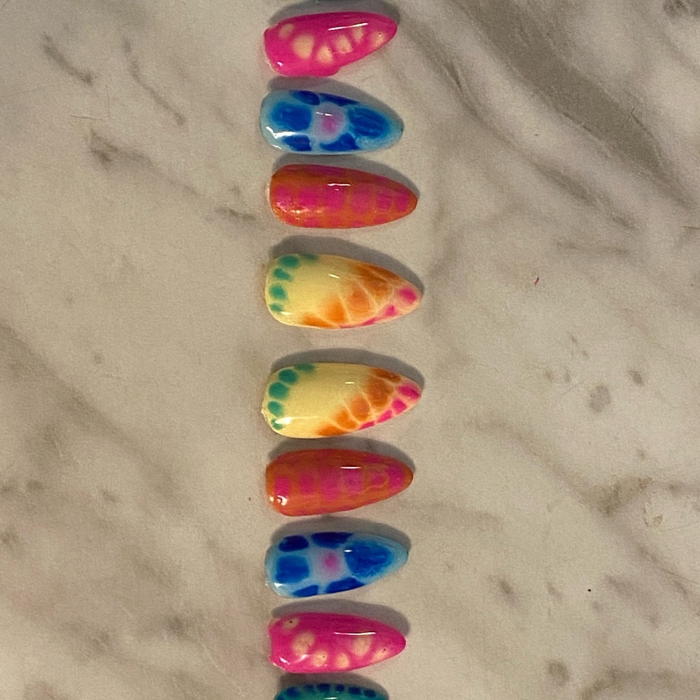 HANDMADE Colorful Ombre Press-On Nails